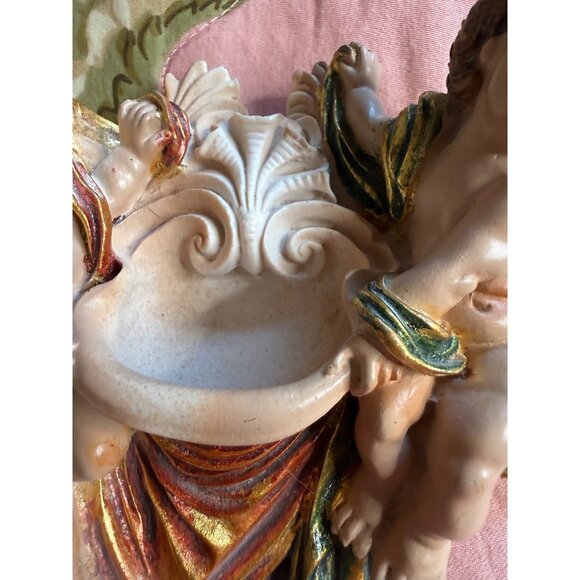 VTG Guerrini Cordoba Angel Cherub Wall Decor Religious Holy water font Spain - Picture 7 of 13